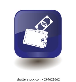 wallet with money icon