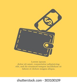 wallet with money icon