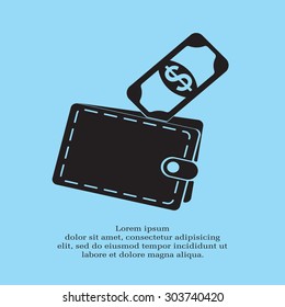 wallet with money icon