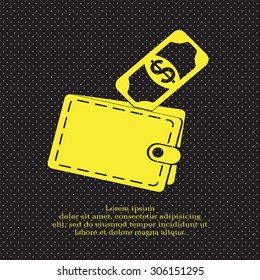wallet with money icon