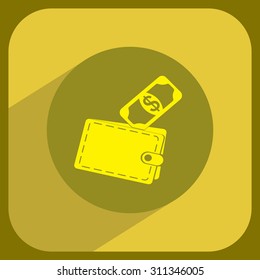 wallet with money icon
