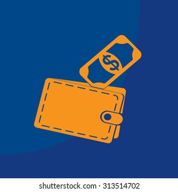 wallet with money icon