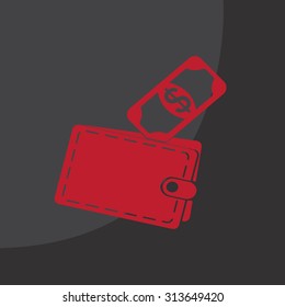 wallet with money icon