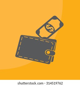 wallet with money icon