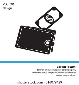 wallet with money icon