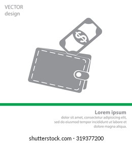 wallet with money icon