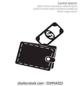 wallet with money icon