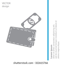 wallet with money icon