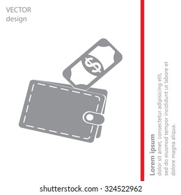 wallet with money icon