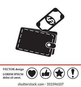 wallet with money icon