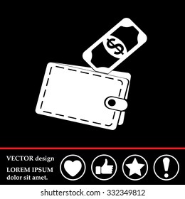 wallet with money icon