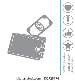 wallet with money icon