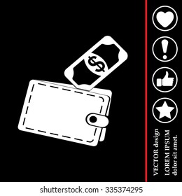 wallet with money icon