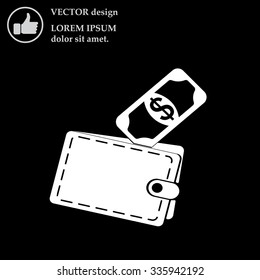 wallet with money icon