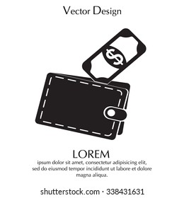 wallet with money icon