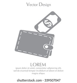 wallet with money icon