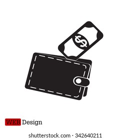 wallet with money icon