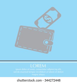 wallet with money icon