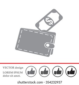 wallet with money icon