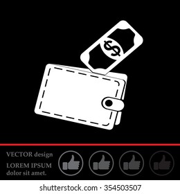 wallet with money icon