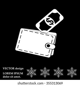 wallet with money icon