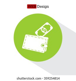 wallet with money icon