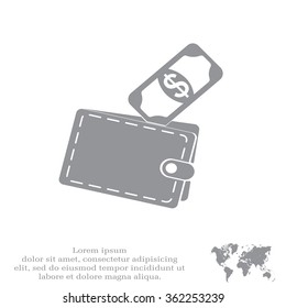 wallet with money icon