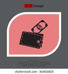 wallet with money icon