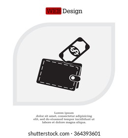wallet with money icon