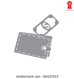 wallet with money icon
