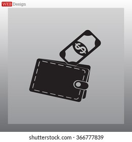 wallet with money icon