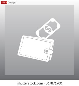 wallet with money icon