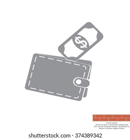 wallet with money icon