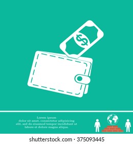 wallet with money icon