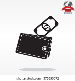 wallet with money icon