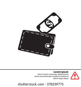 wallet with money icon