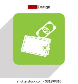wallet with money icon