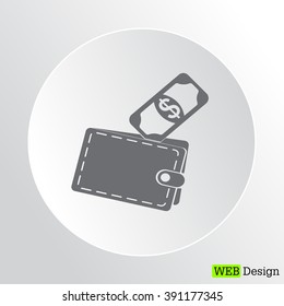 wallet with money icon