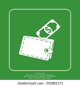 wallet with money icon