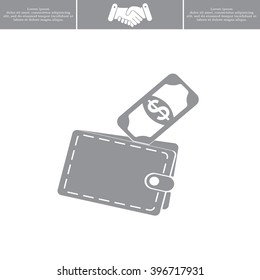 wallet with money icon