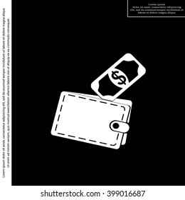 wallet with money icon