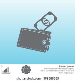 wallet with money icon