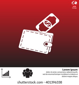 wallet with money icon