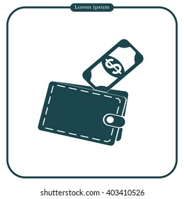 wallet with money icon