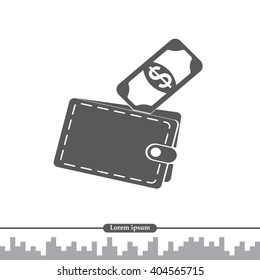 wallet with money icon