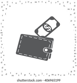 wallet with money icon