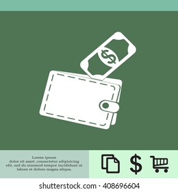 wallet with money icon