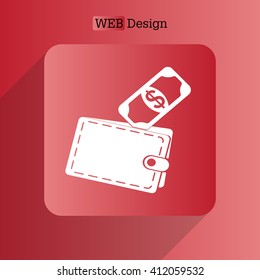 wallet with money icon
