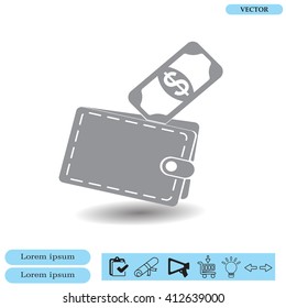 wallet with money icon