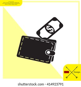 wallet with money icon